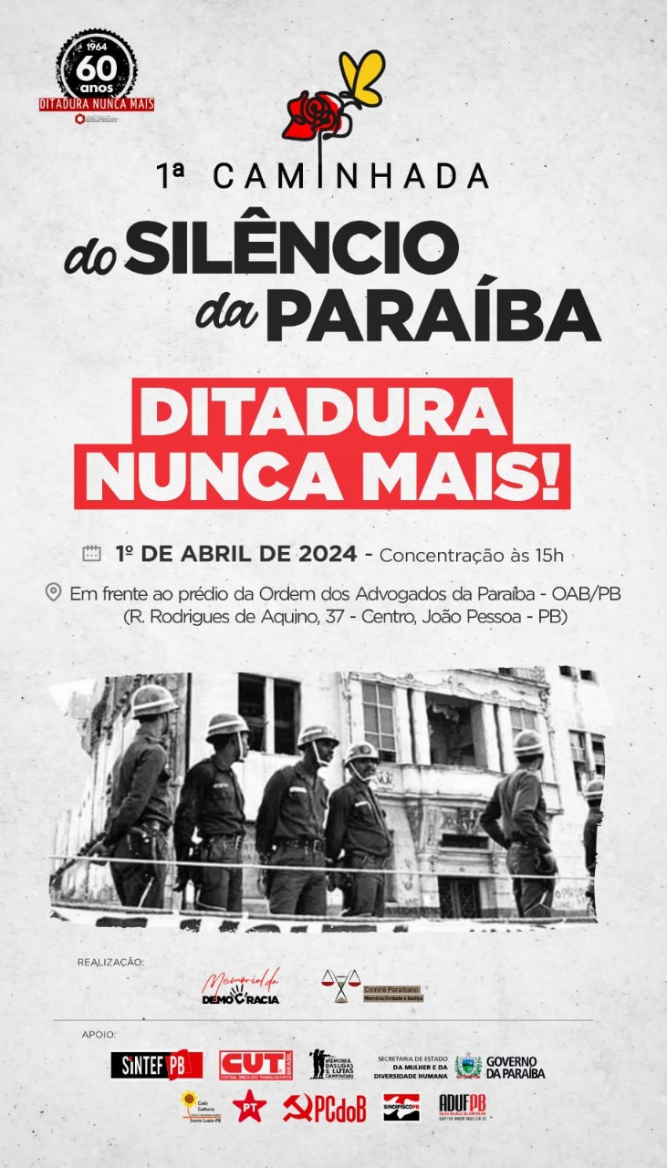 Memorial da Democracia da FCJA realiza a ‘Caminhada do Silêncio’ na&nbsp;capital