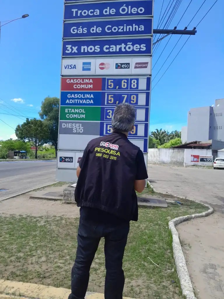 Procon-JP registra média de R$ 5,662 no preço do litro da&nbsp;gasolina