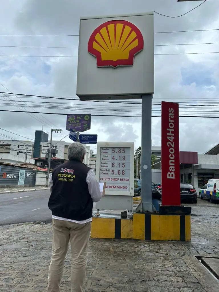 Procon-JP aponta variação de preços do litro da gasolina oscilando entre R$ 5,59 e R$&nbsp;5,89