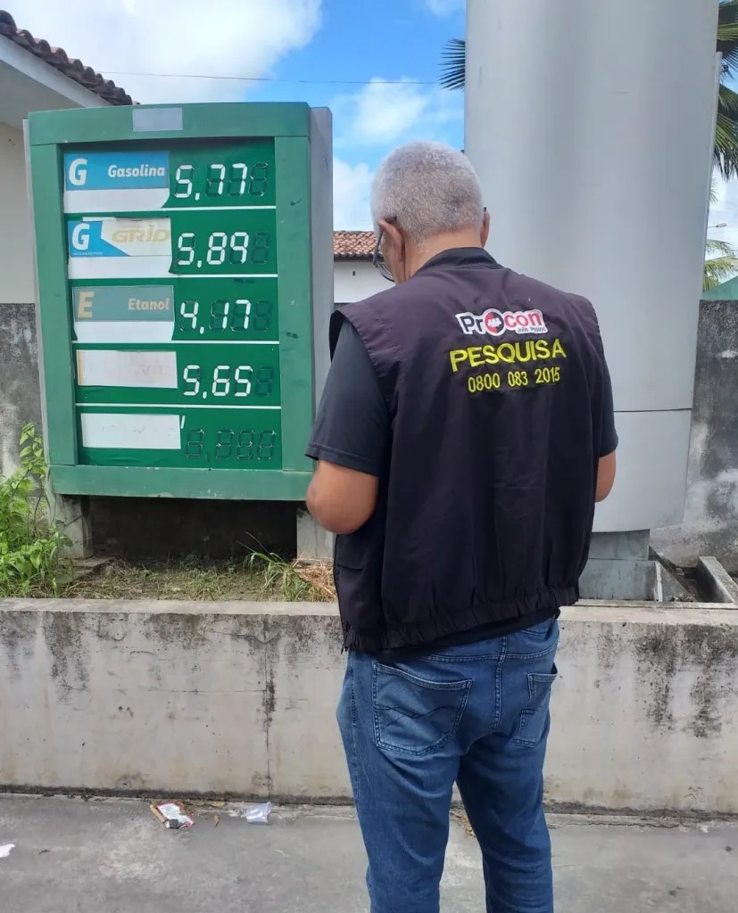 Procon-JP constata variação de até 6,2% no litro da gasolina e menor preço é encontrado a R$&nbsp;5,67