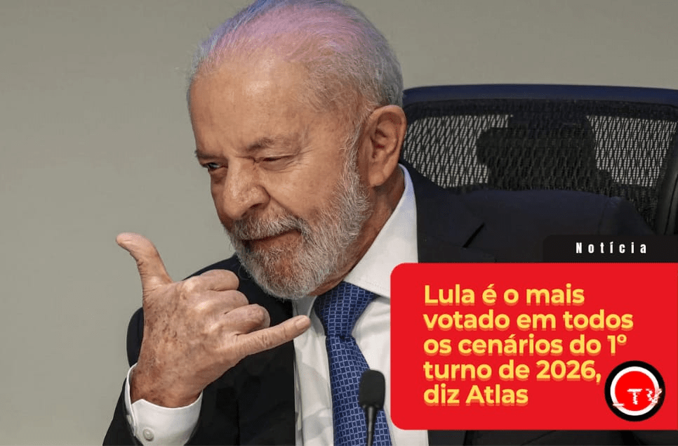 Lula aparece na frente com ampla vantagem no 1º turno de 2026, segundo&nbsp;Atlas